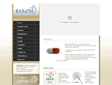 Tablet Screenshot of baxomhealthcare.com